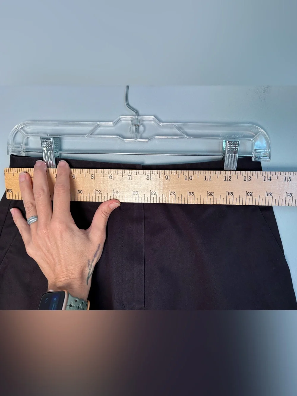 Vintage LL Bean Cotton Chino Pencil Skirt Size 6 Reg Back Vent Pocket